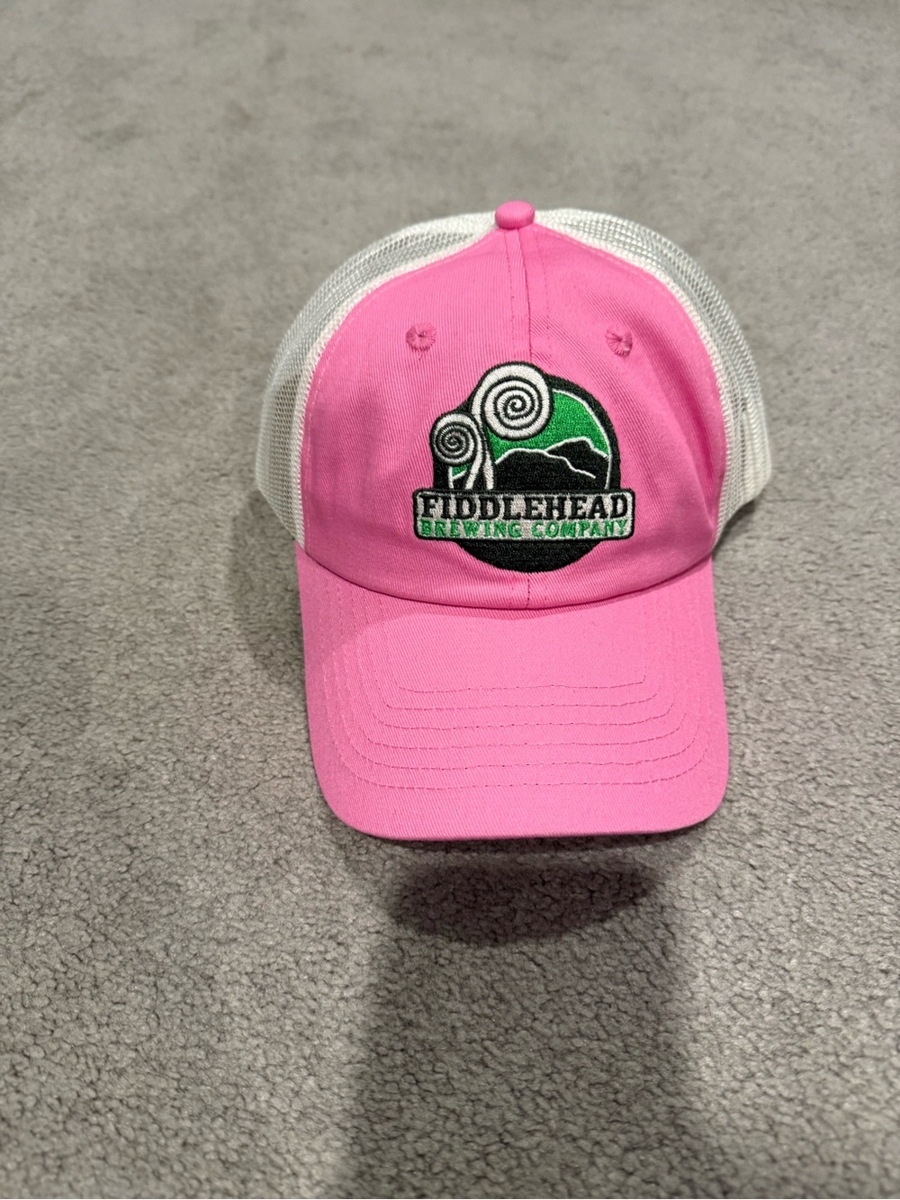 Fiddlehead Brewing Pink & White Mesh Trucker Hat